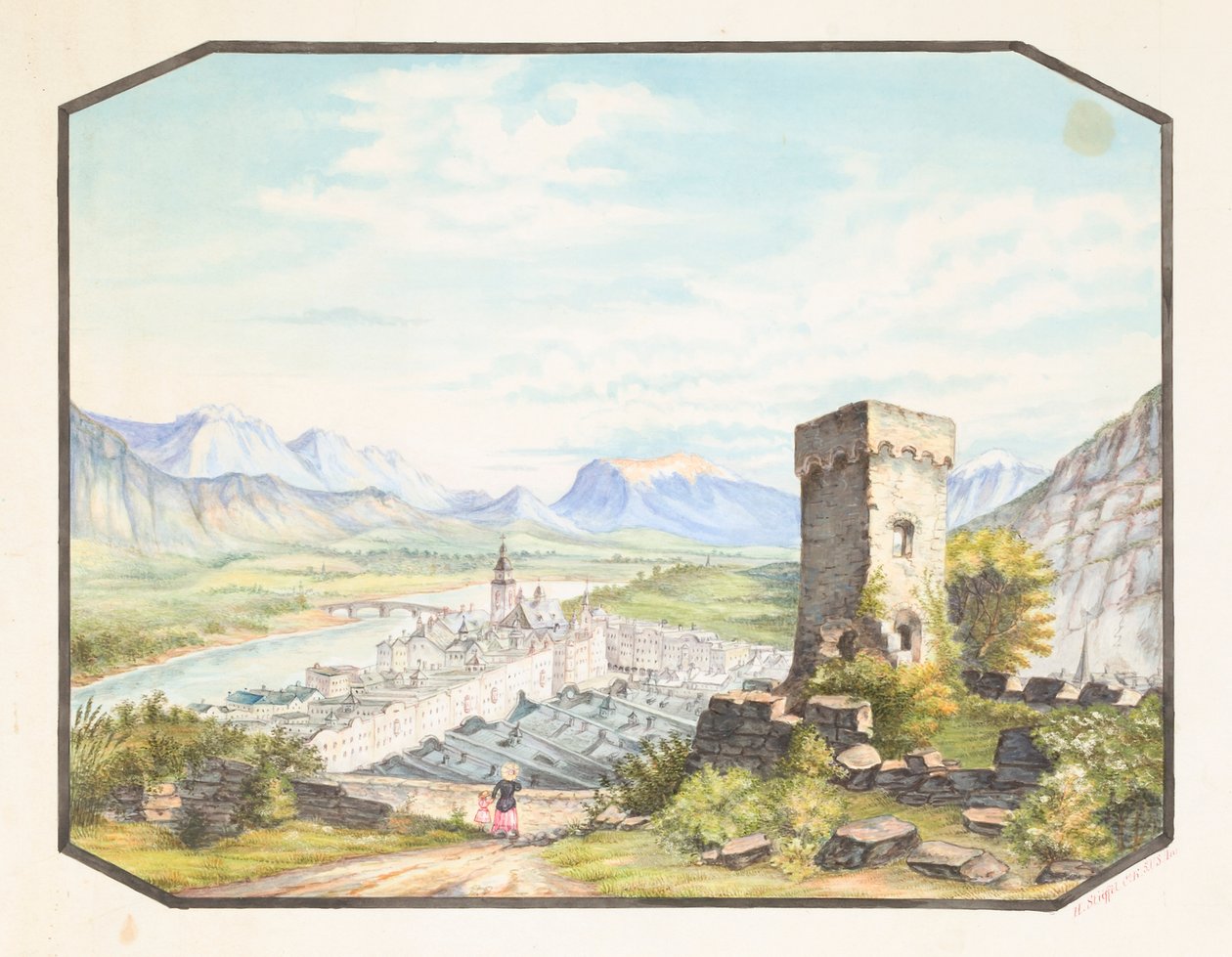 Rattenberg, Tyrol, 约1858-1882. 作者 赫尔曼·斯蒂菲尔