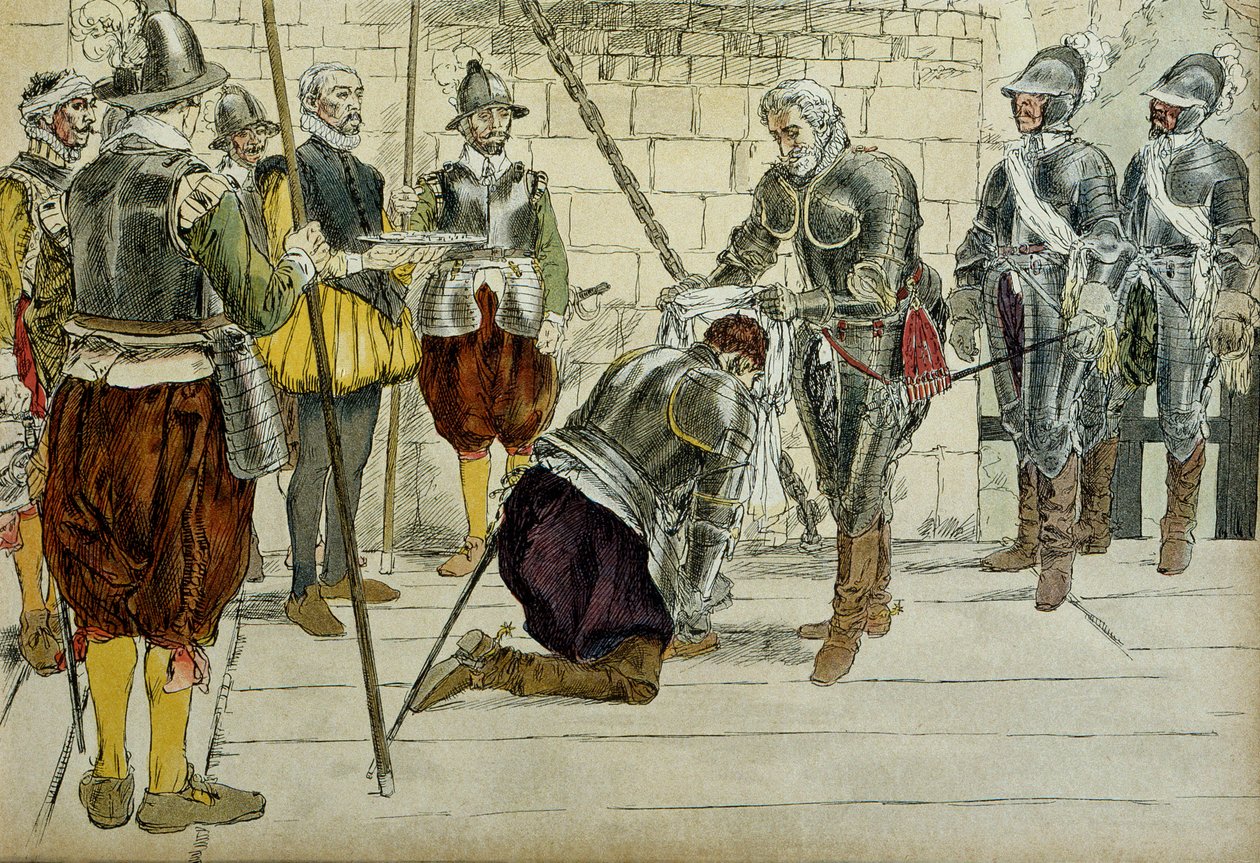 Cosse Brissac (Cosse-Brissac) (1562-1621 或 1626) 的查理二世在 1594 年 3 月 22 日进入巴黎之前被亨利四世 (1553-1610) 封为法国元帅。 城市的钥匙。 图 1907 作者 赫尔曼·沃格尔