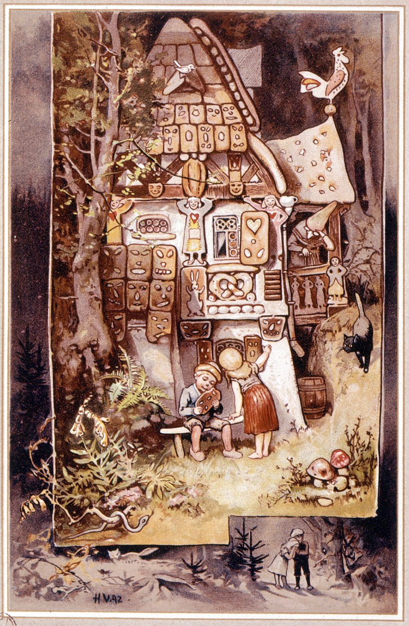 Hansel and Gretel，Grimm 的故事 - Hermann Vogel 的插图 作者 赫尔曼·沃格尔