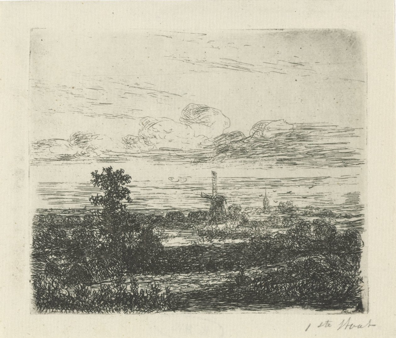 风车景观 作者 Hermanus Jan Hendrik van Rijkelijkhuysen