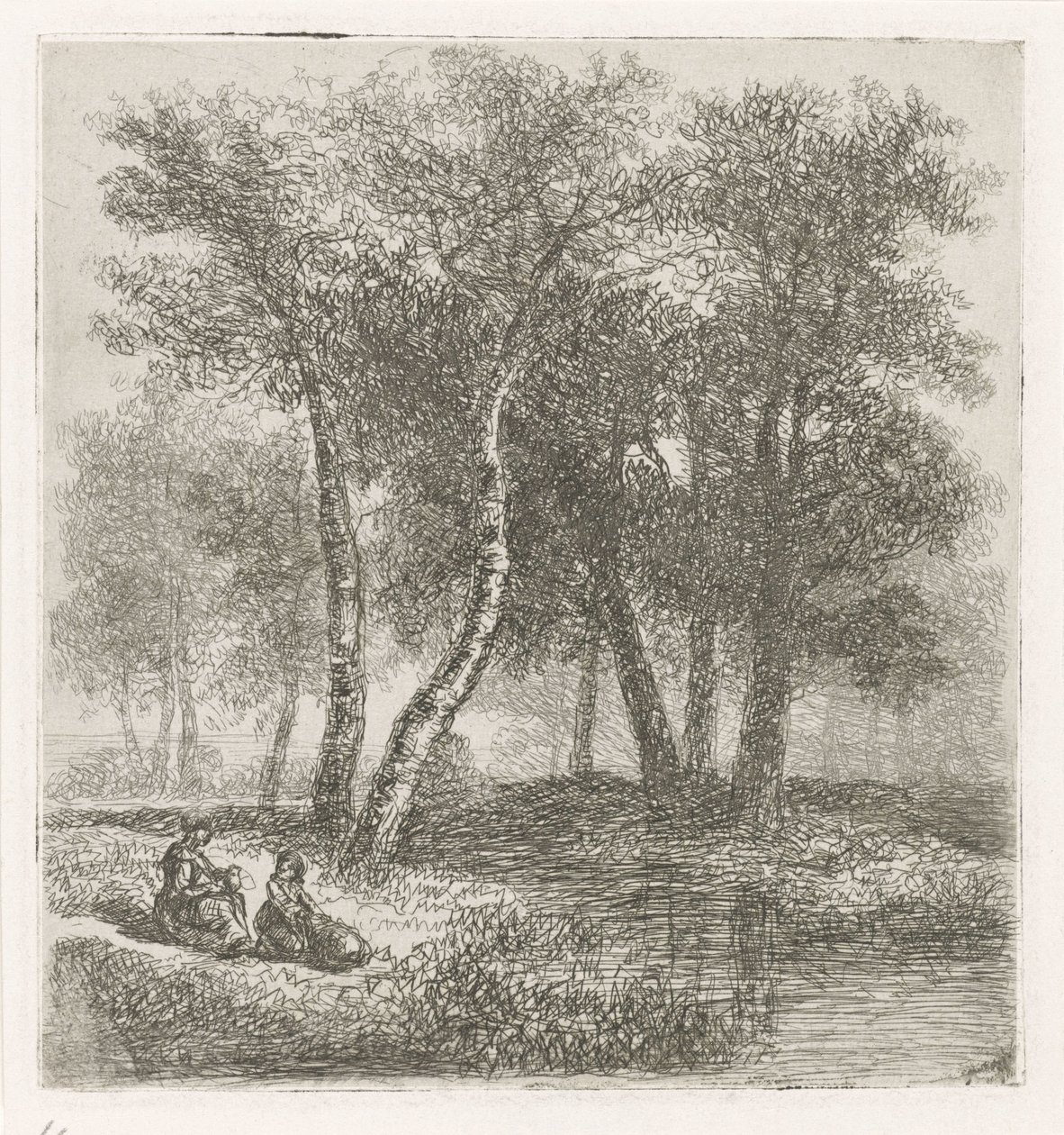 海滨的母子 作者 Hermanus Jan Hendrik van Rijkelijkhuysen