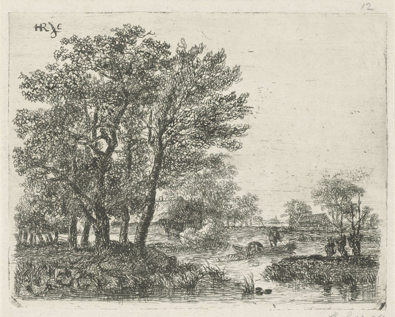 船上的渔民 作者 Hermanus Jan Hendrik van Rijkelijkhuysen