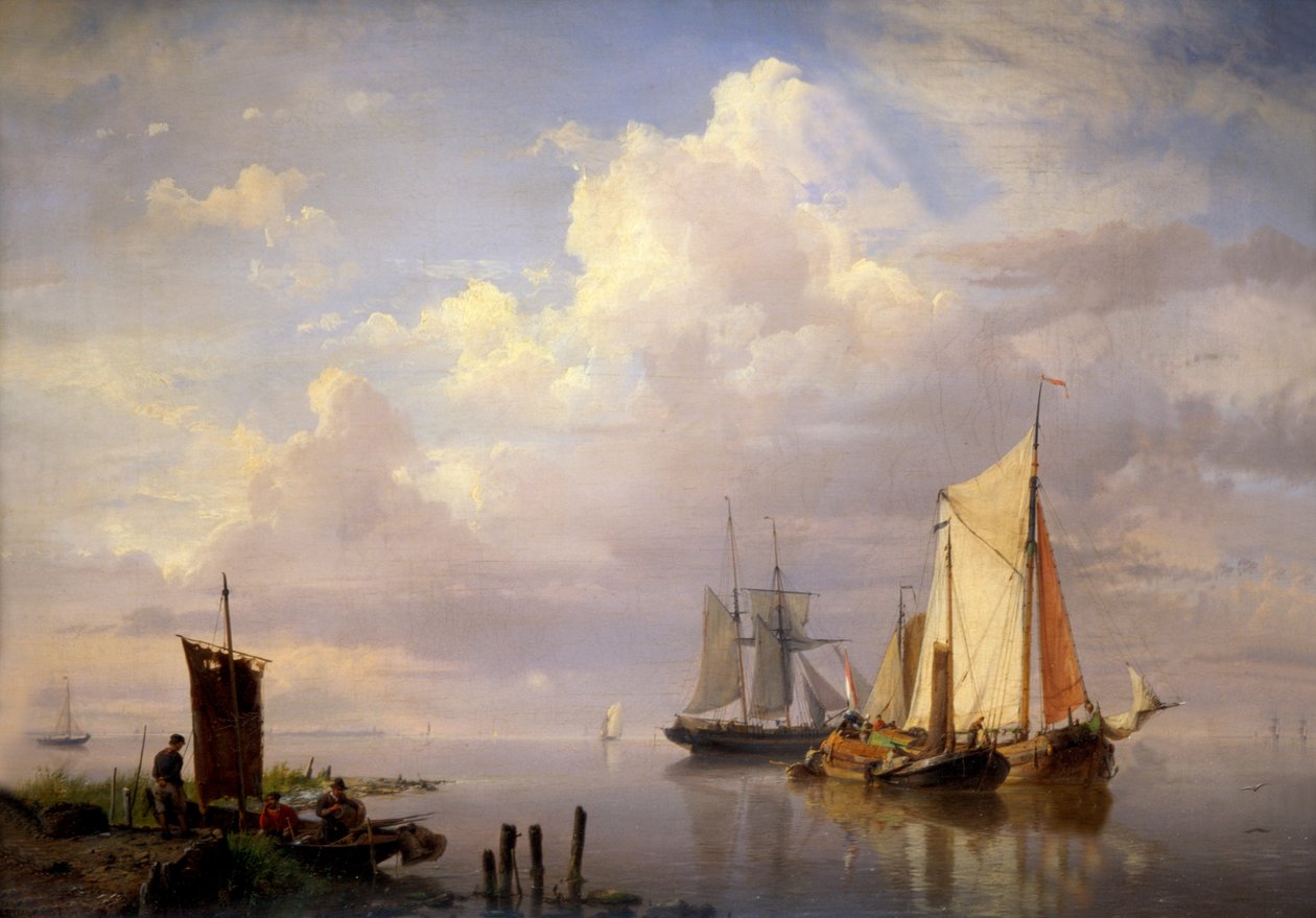 平静》，1852年 作者 赫曼努斯·科克科克（Hermanus Koekkoek）
