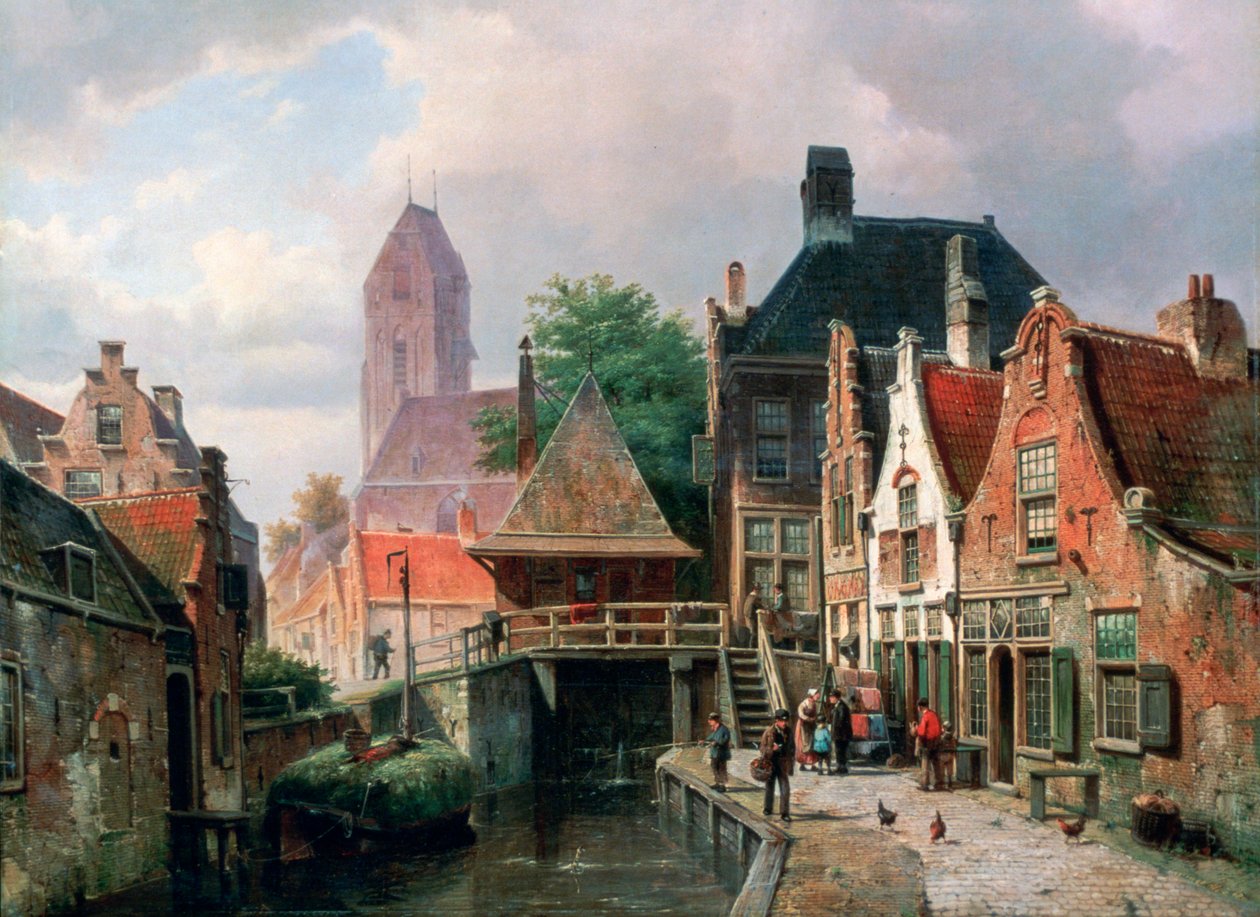 欧德沃特景色，c1867 作者 赫曼努斯·科克科克（Hermanus Koekkoek）