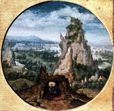 圣杰罗姆在忏悔中的奇妙景观 作者 Herri met de (c.1510 p.1550) Bles