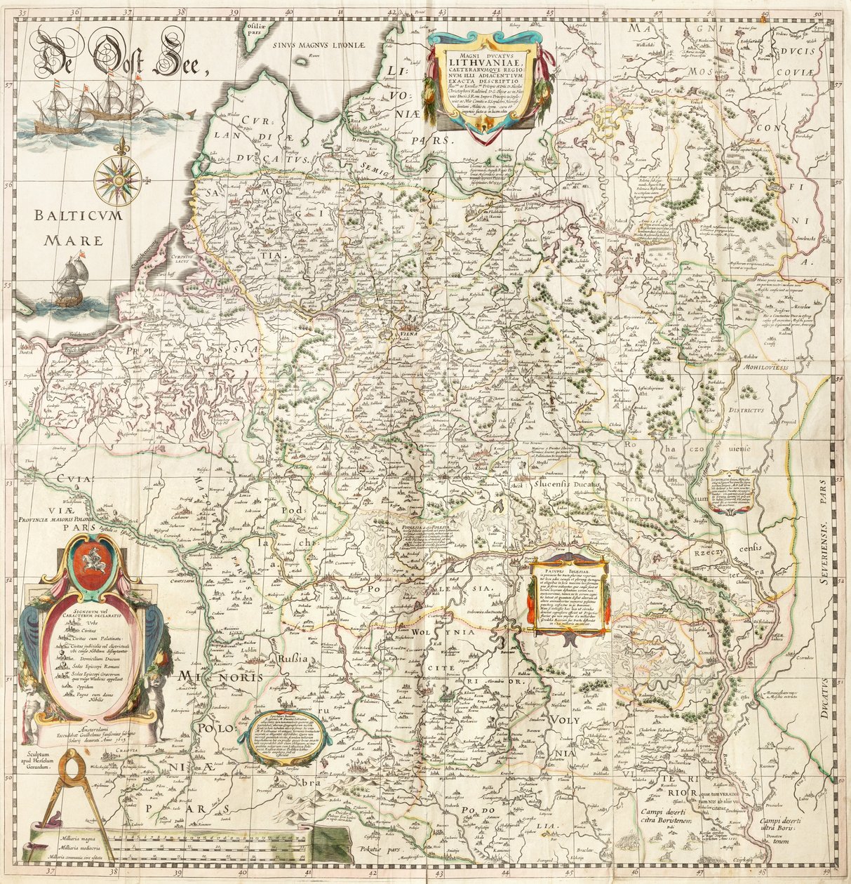 立陶宛大公国的Caeterarumque的地区和与其相邻， 作者 Hessel Gerritsz 和 Willem Janszoon