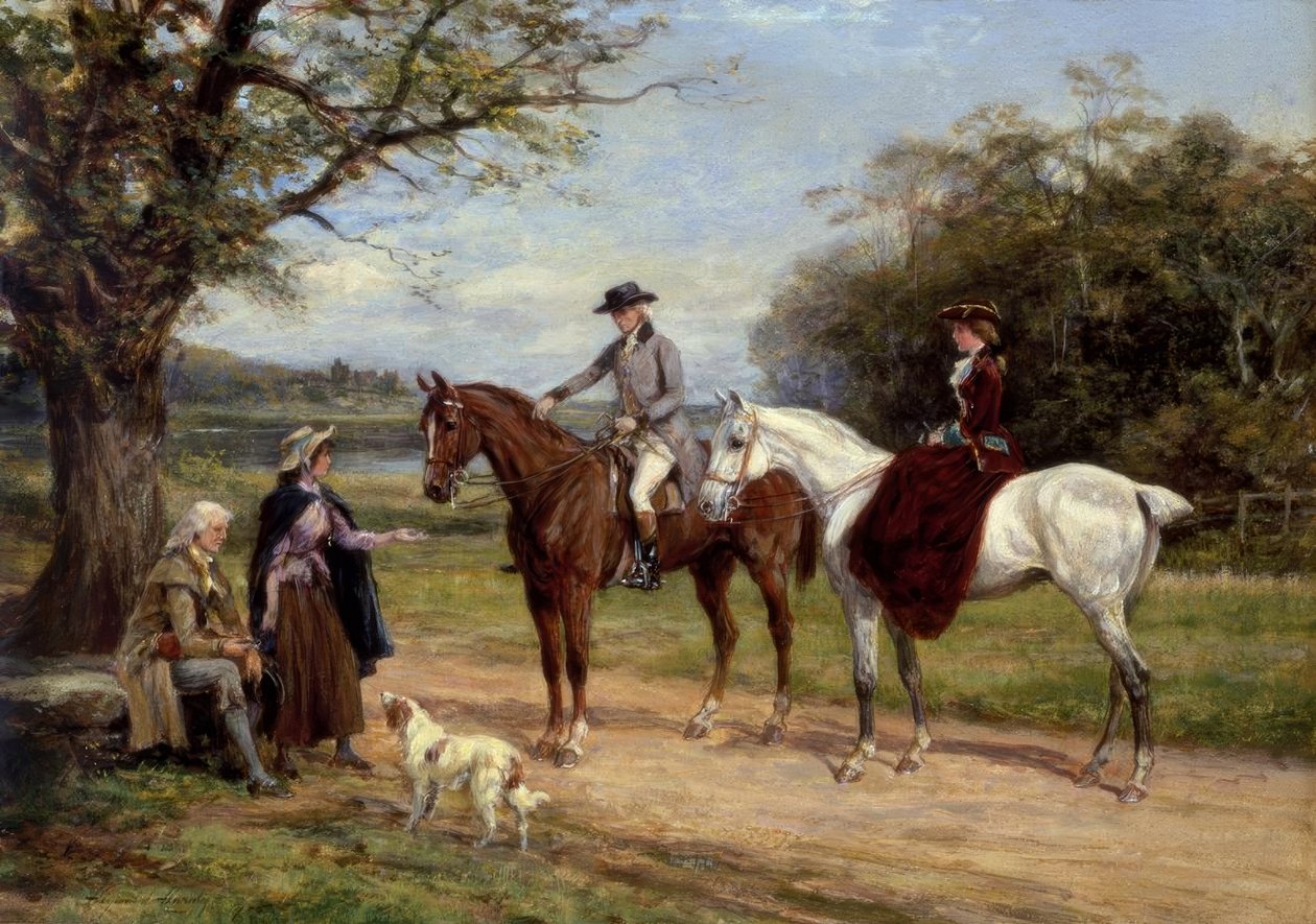 Heywood Hardy，路边慈善机构-Gemälde，1905年 作者 海伍德·哈迪
