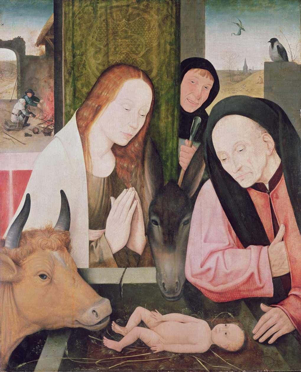 对孩子的崇拜 作者 Hieronymus Bosch
