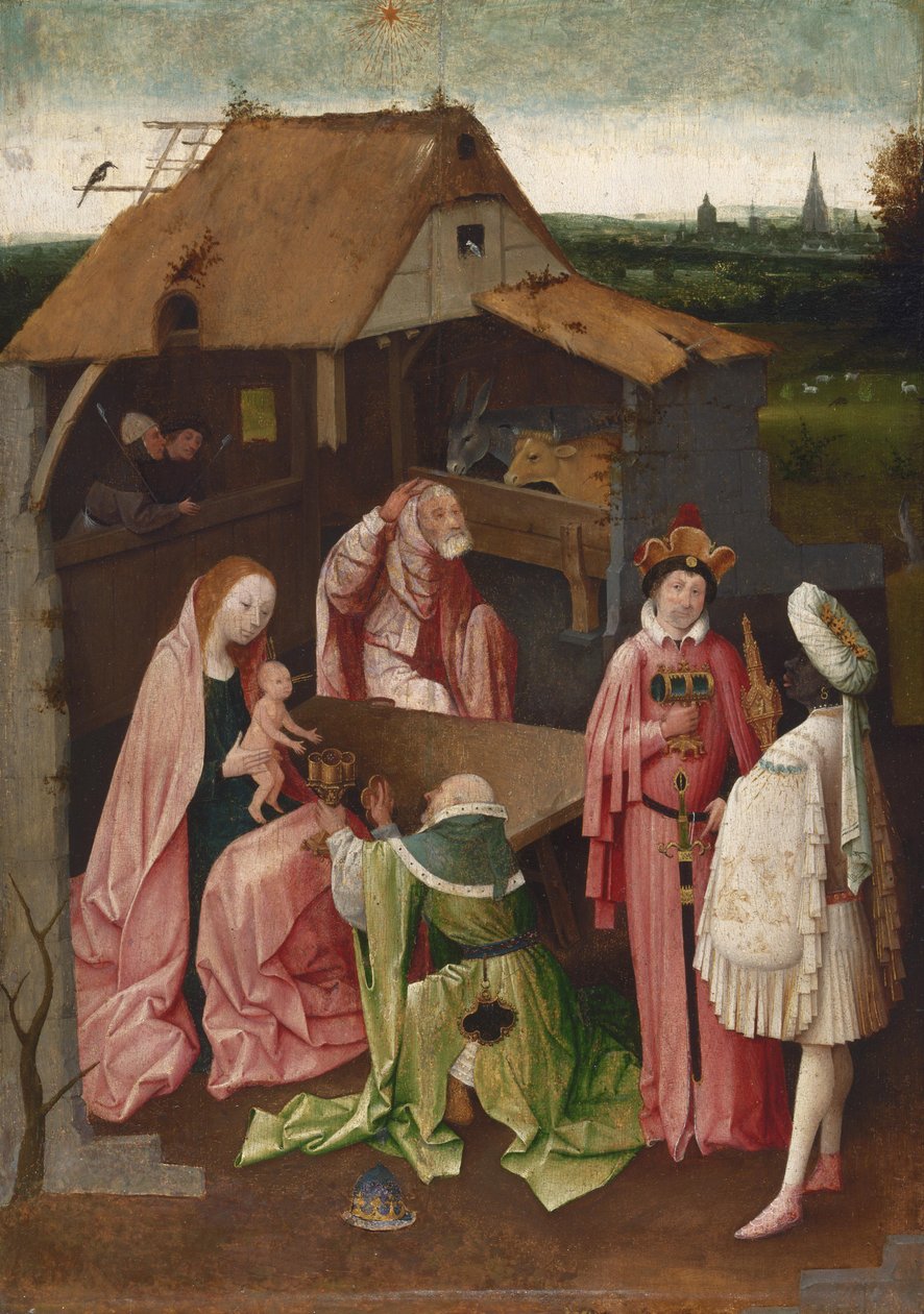 对贤士的崇拜 作者 Hieronymus Bosch
