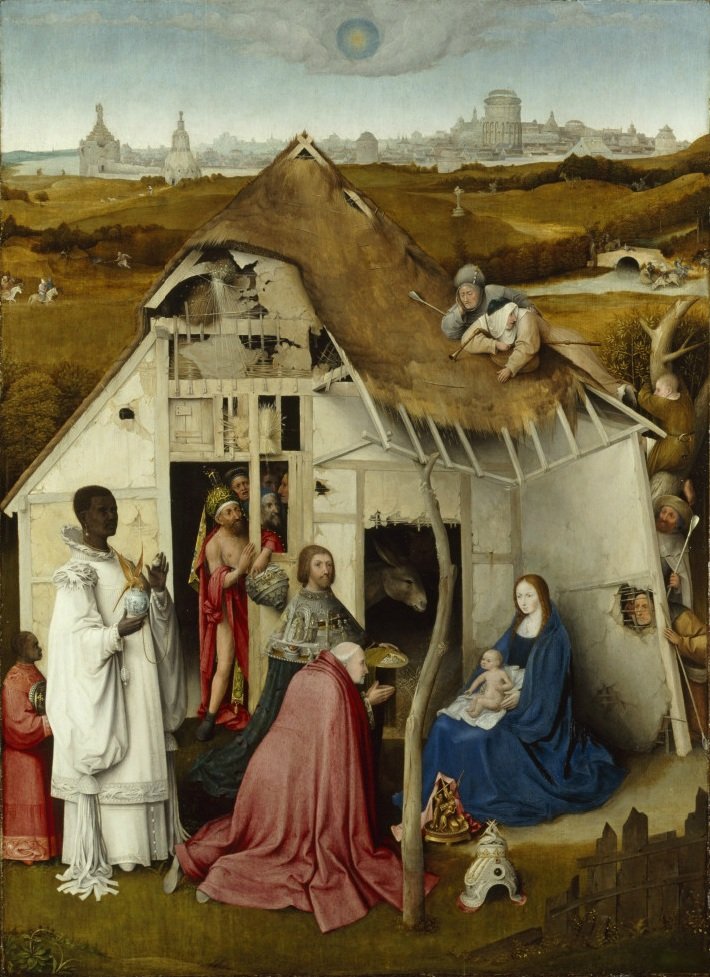 对贤士的崇拜 作者 Hieronymus Bosch