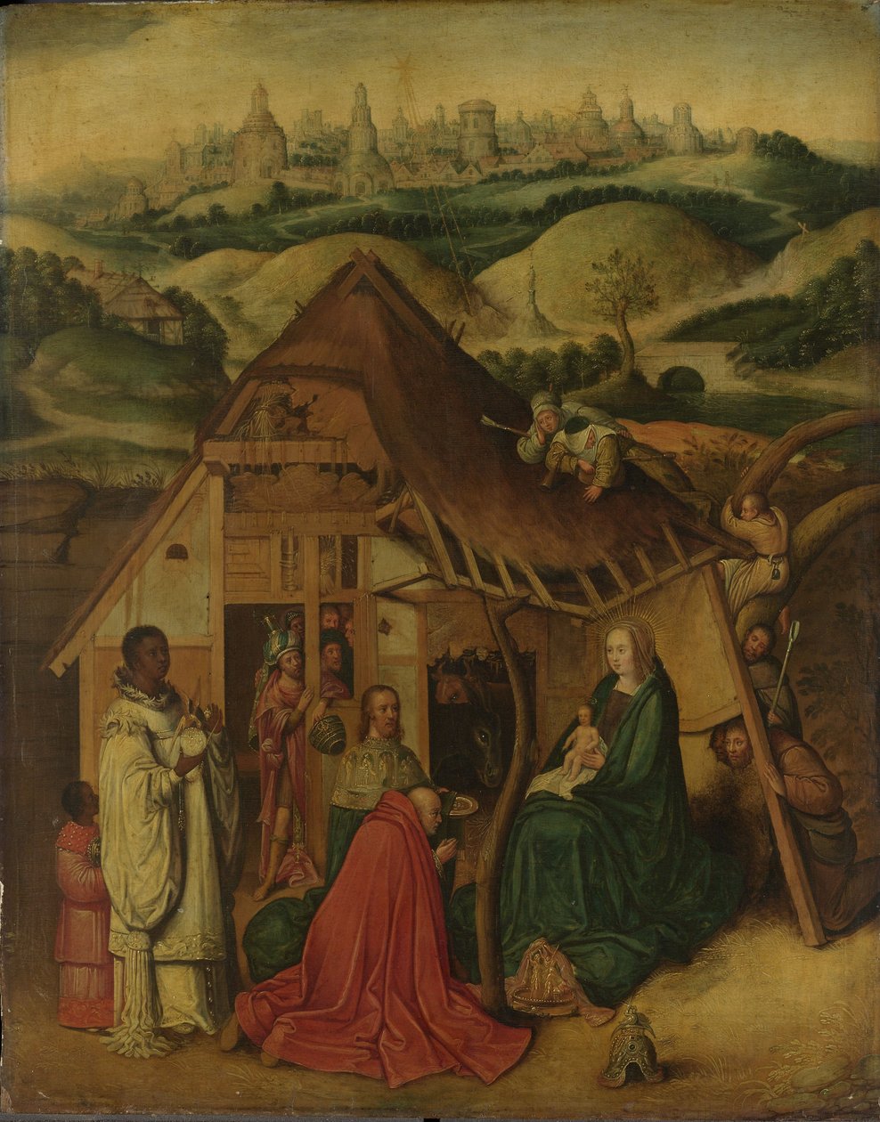 对贤士的崇拜 作者 Hieronymus Bosch