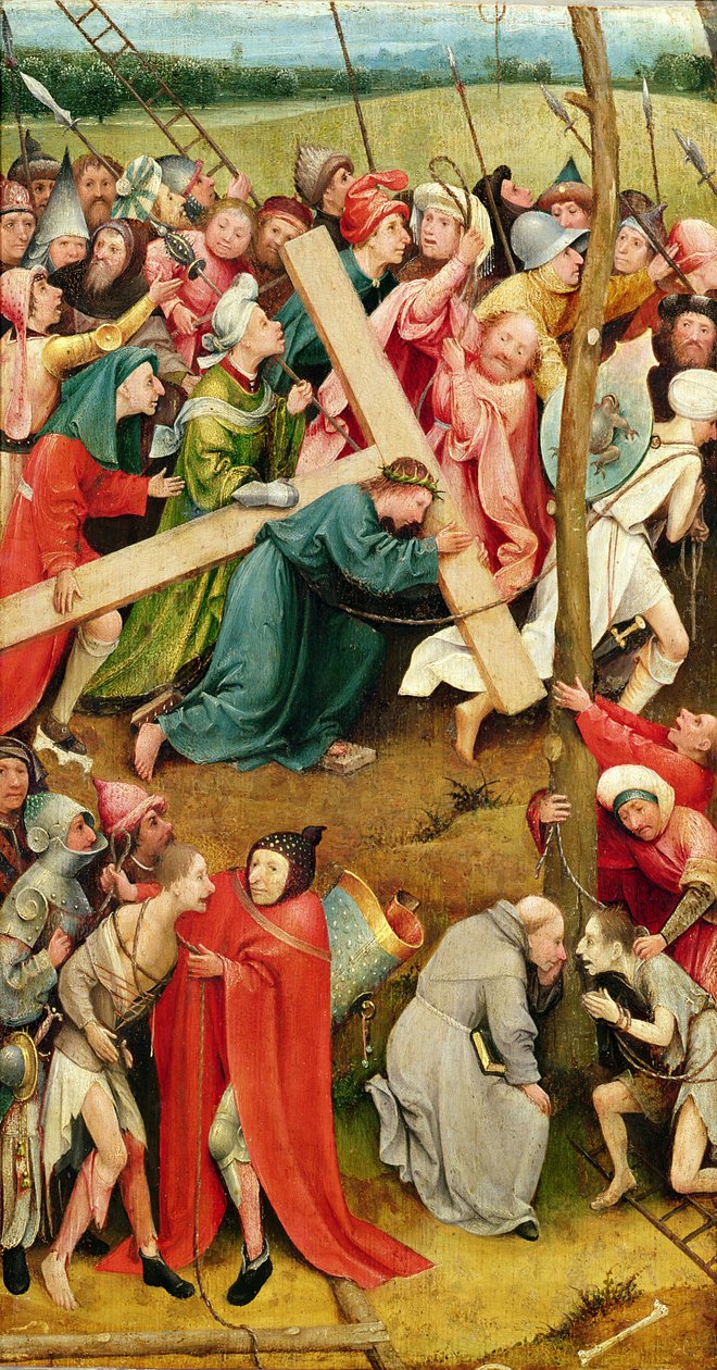 基督背着十字架，1485-90 作者 Hieronymus Bosch