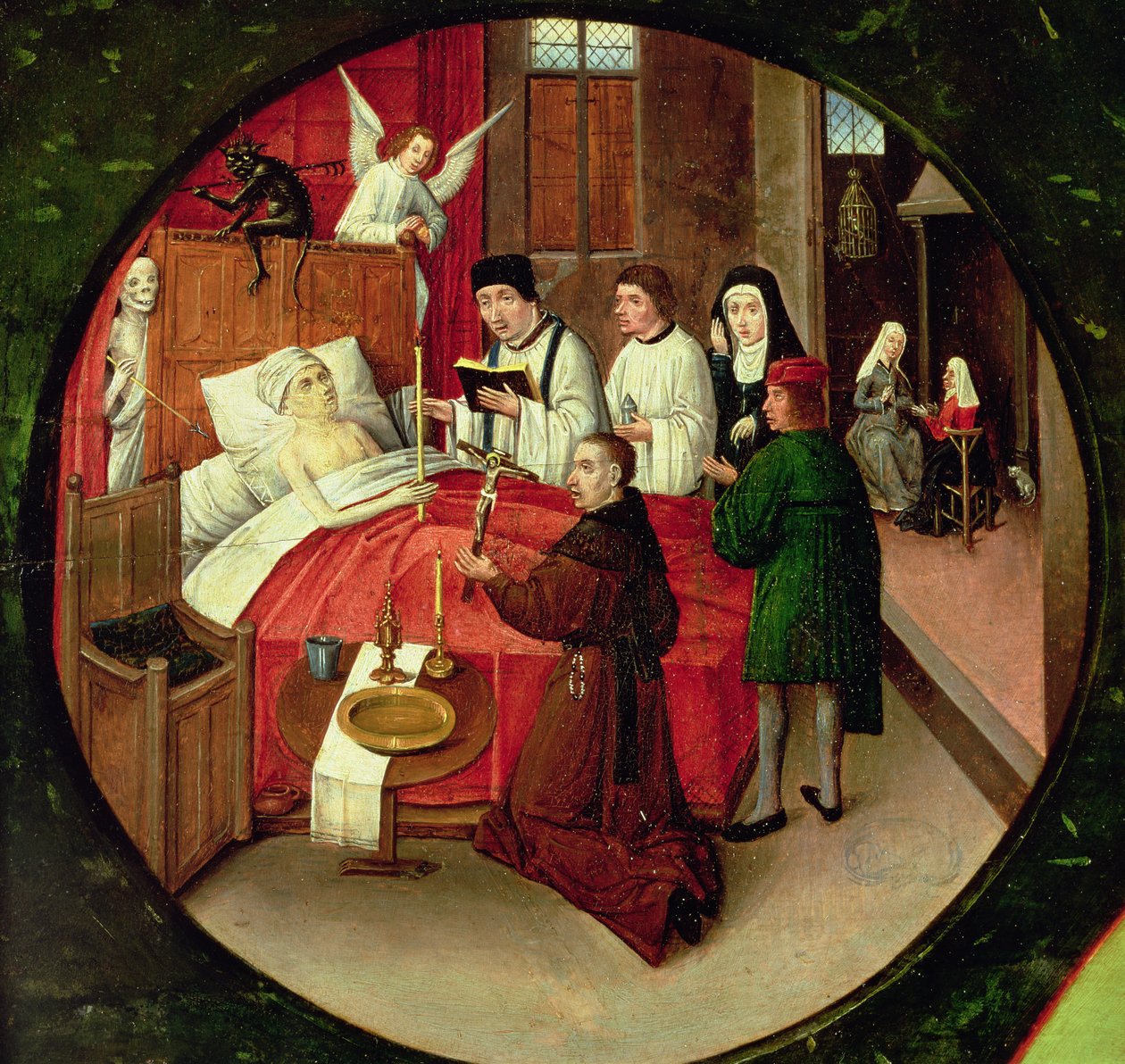 死亡，详细来自七宗罪和最后四件事（详情为68744） 作者 Hieronymus Bosch