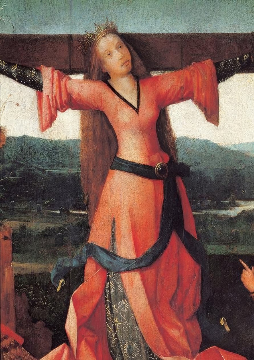 圣朱莉娅（或利伯拉塔）被钉十字架 作者 Hieronymus Bosch