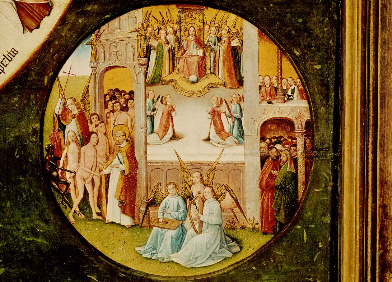 天堂，细节来自七宗罪和四种最后的事情，c.1480 作者 Hieronymus Bosch