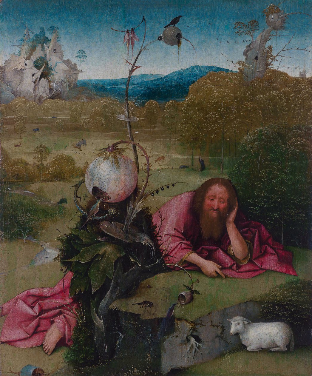 圣约翰在荒野中的浸信会 作者 Hieronymus Bosch