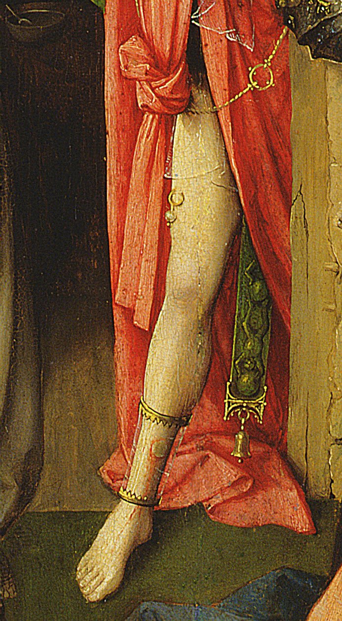 魔法师的崇拜，敌基督的细节，1510（3427的细节） 作者 Hieronymus Bosch