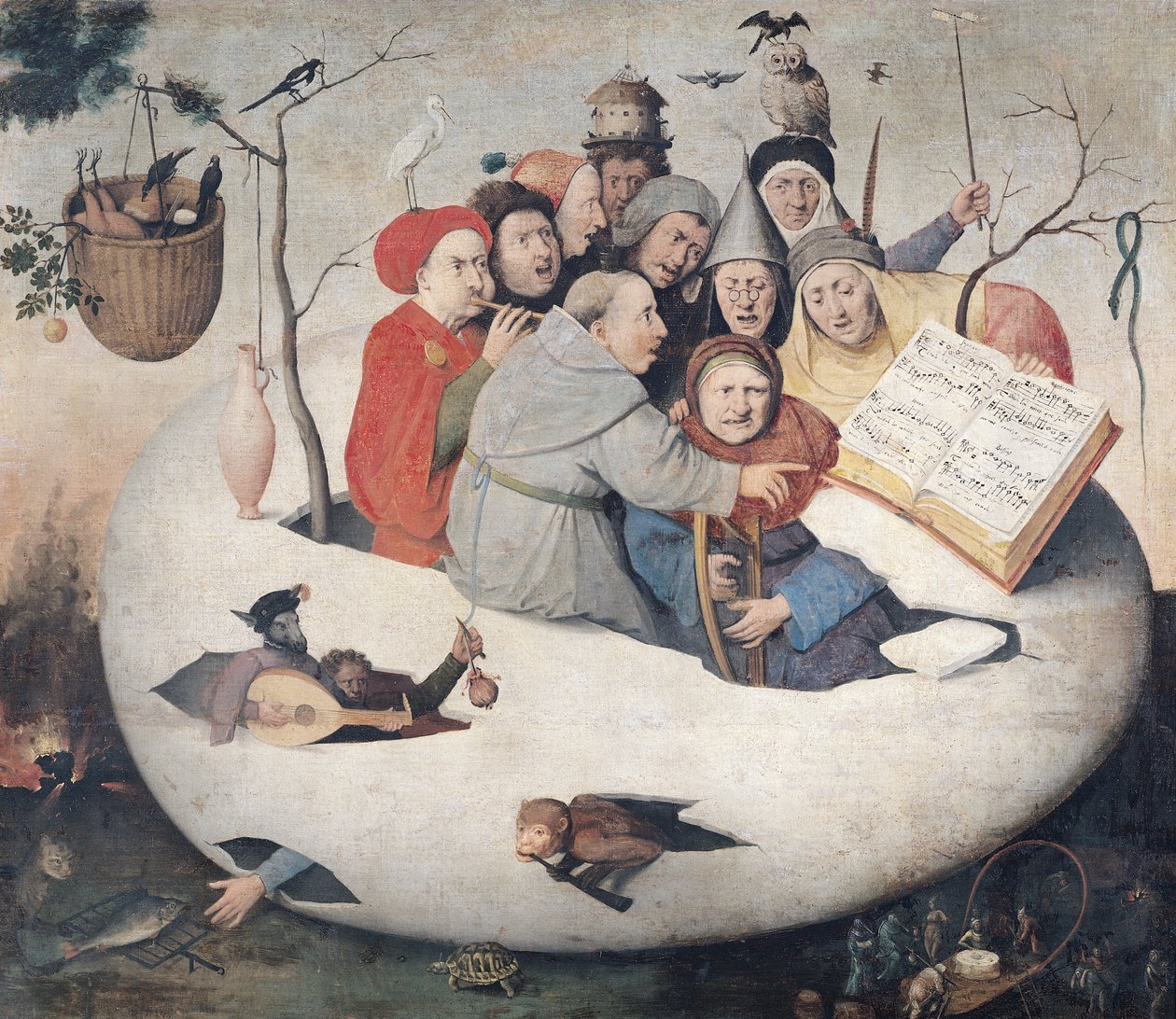 鸡蛋中的音乐会 作者 Hieronymus Bosch
