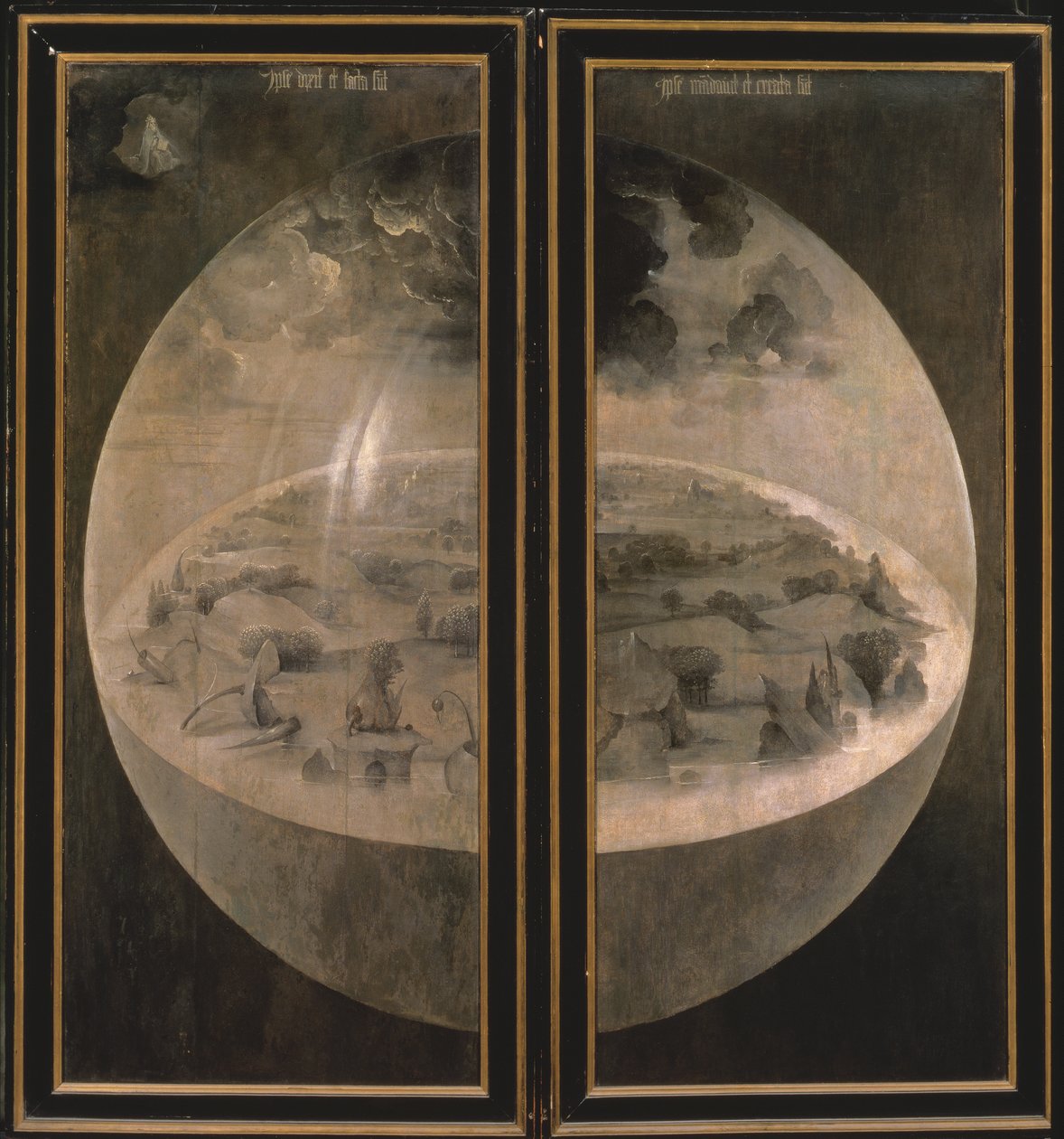 世界的创造，三联画&39;The Earthly Delight&39;的闭门造车，c.1500（另见3425） 作者 Hieronymus Bosch