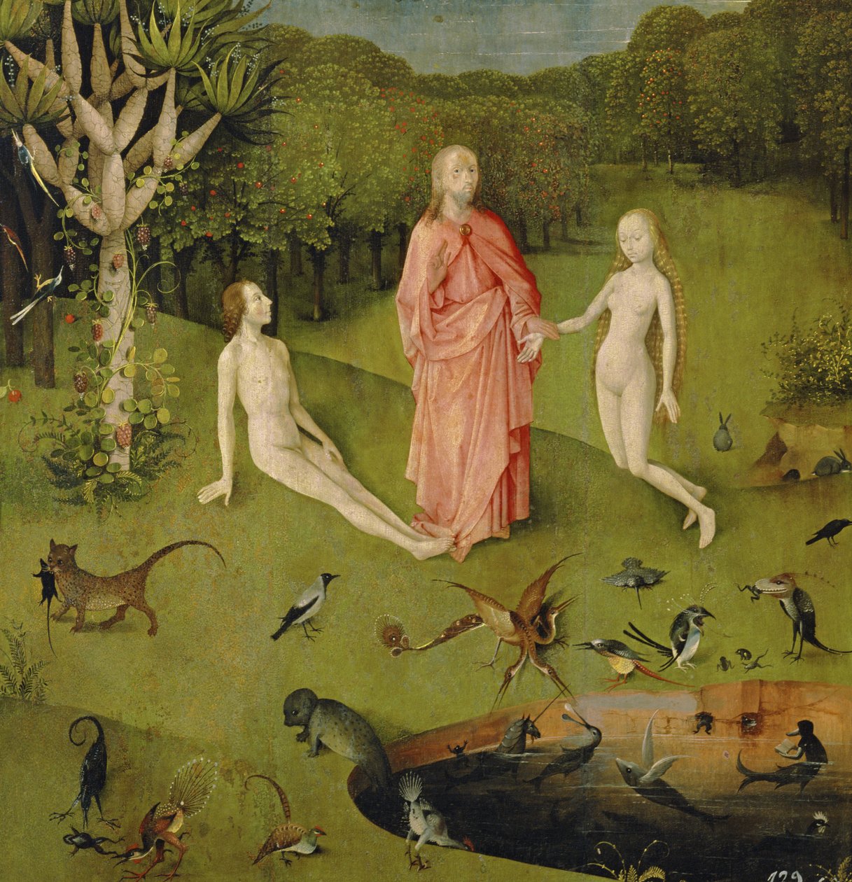 地球欢乐花园，c.1500（3425的细节） 作者 Hieronymus Bosch