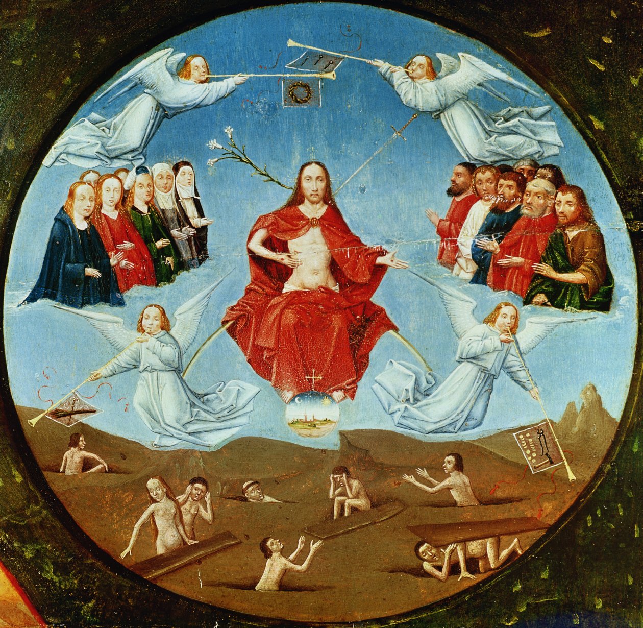 判决，细节来自七宗罪和四种最后的事情，c.1480 作者 Hieronymus Bosch