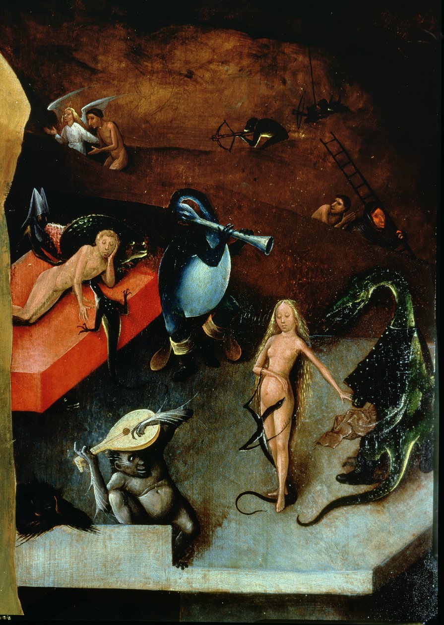 最后的审判（祭坛）（乐器的细节） 作者 Hieronymus Bosch