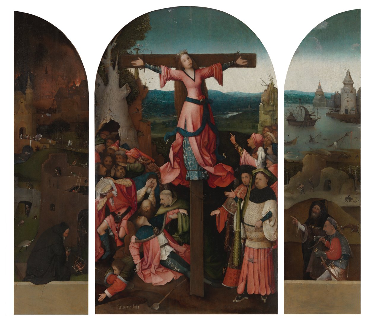 钉在十字架上的烈士的三联画 作者 Hieronymus Bosch