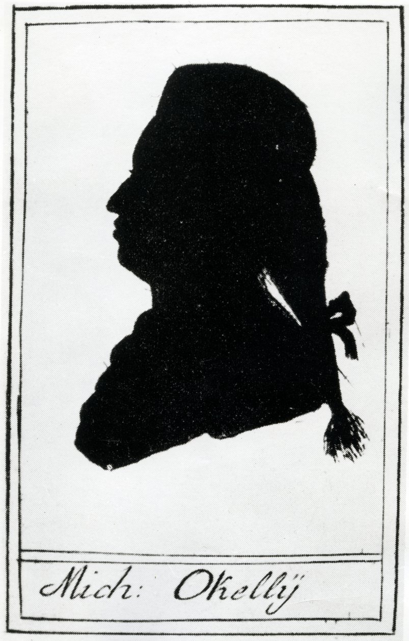迈克尔·奥凯利的剪影，1786年 作者 Hieronymus Loschenkohl
