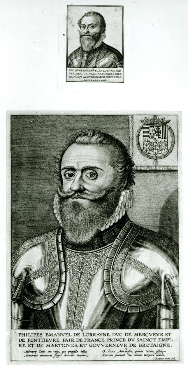 洛可，梅尔科公爵的菲利普 - 伊曼纽尔的肖像（1558-1602） 作者 Hieronymus或Jerome Wierix