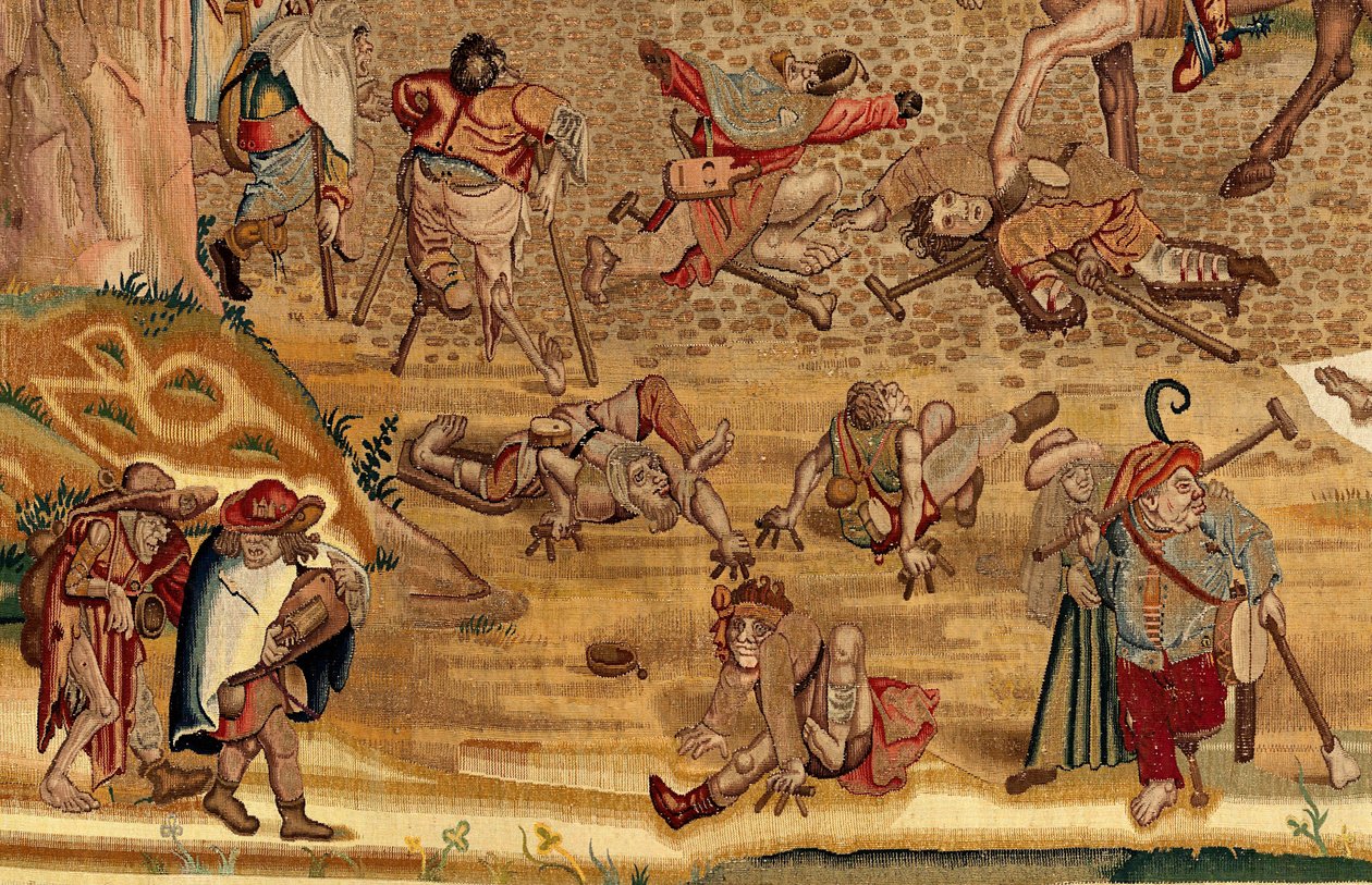 灵感源自希罗尼穆斯-博斯（Hieronymus Bosch）作品的挂毯，约 1560 年（金、银、丝绸和羊毛 作者 Hieronymus（之后）Bosch