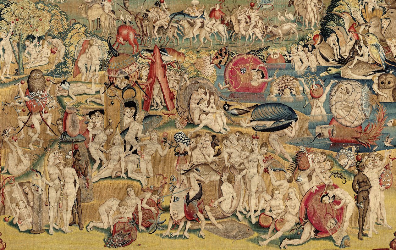 人间欢乐花园。 约 1560（挂毯） 作者 Hieronymus（之后）Bosch