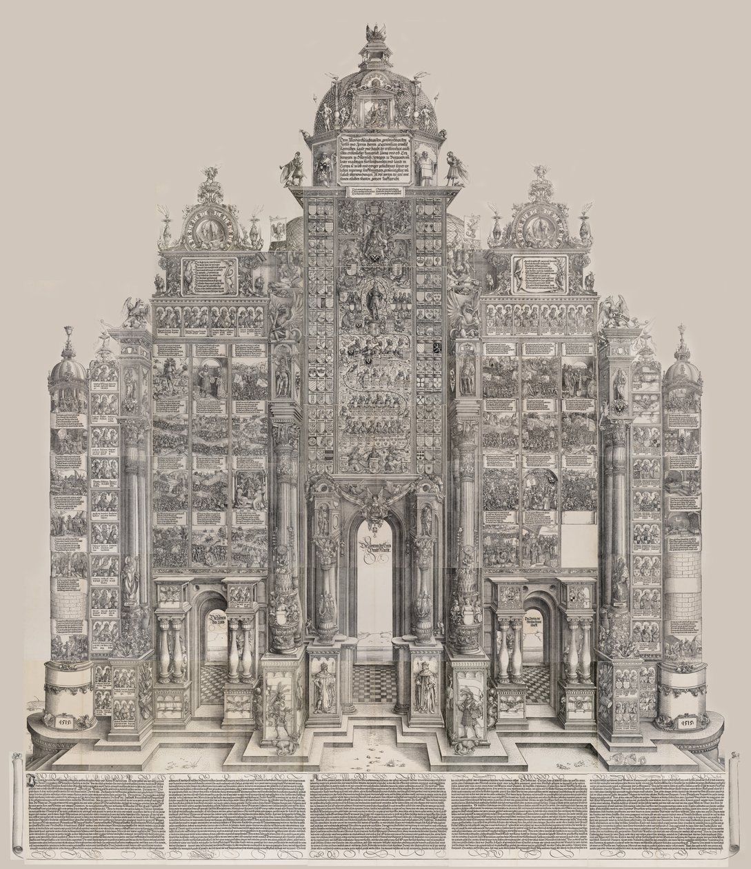Arch of Honor, 1515, printed 151718., 1515, printed 151718. 作者 耶罗尼穆斯·安德烈埃