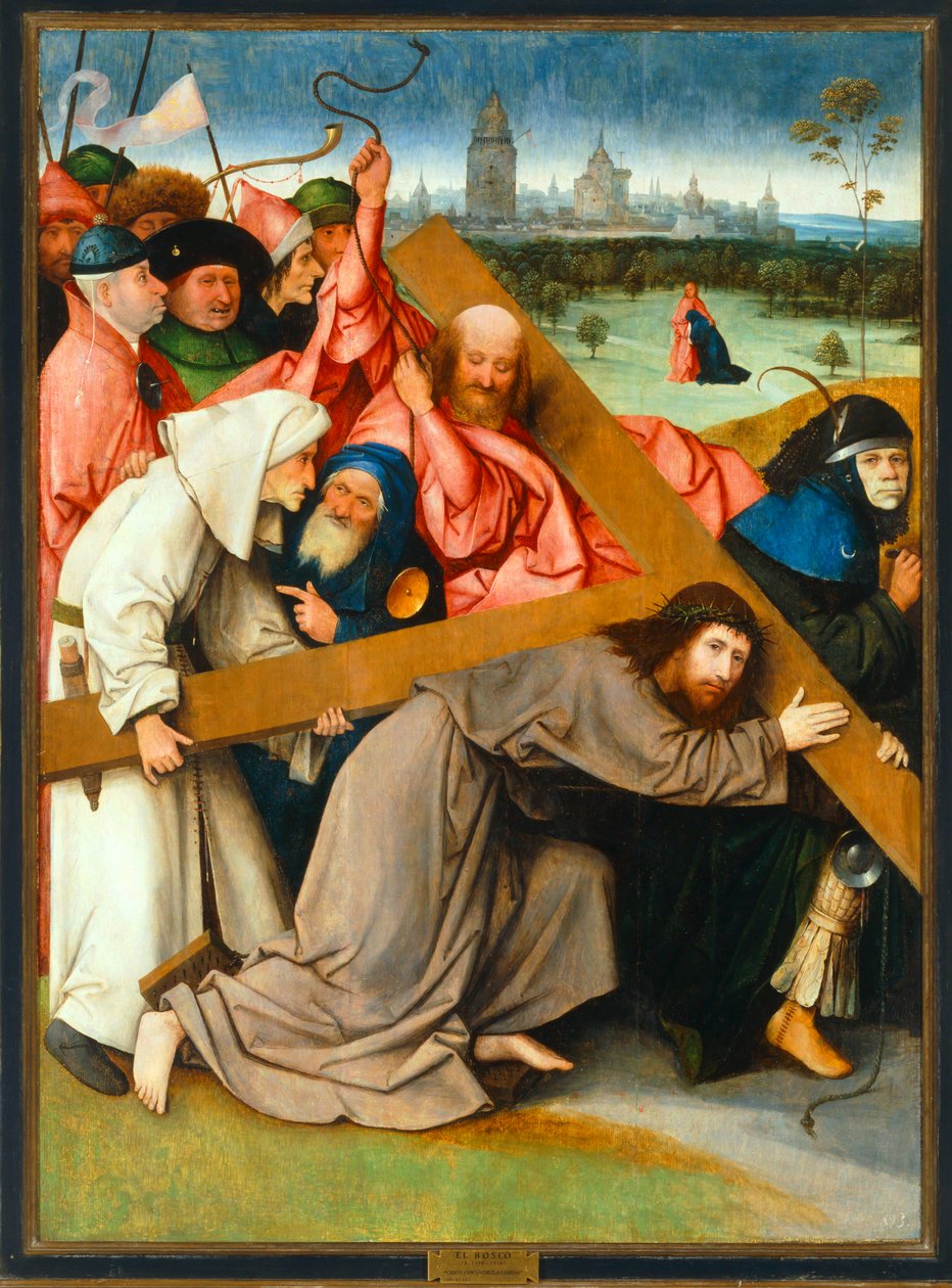 背着十字架......（木板油画） 作者 Hieronymus Bosch