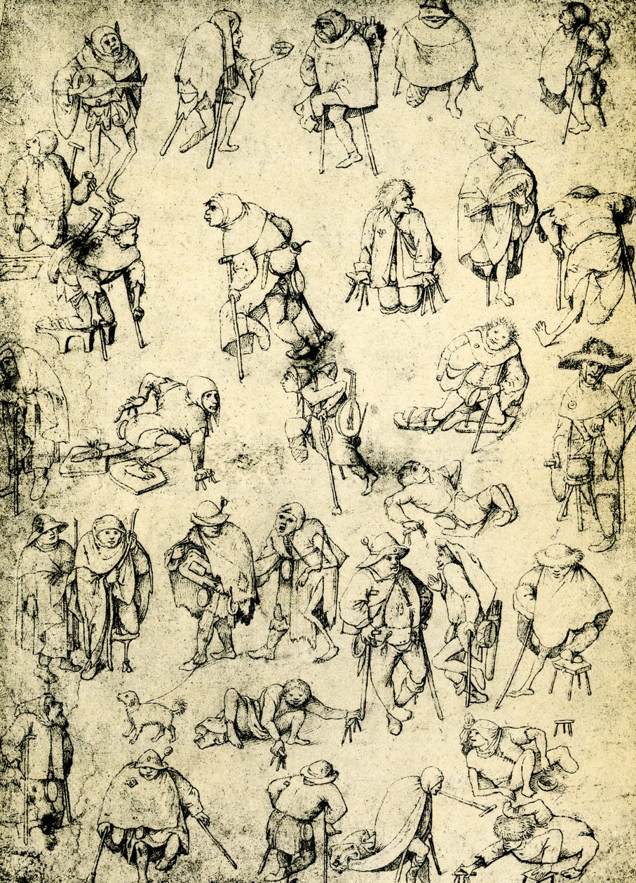 瘸子、乞丐和乞丐乐师 作者 Hieronymus Bosch