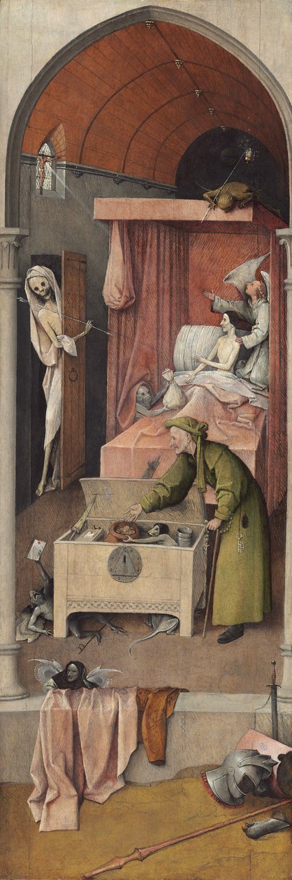 死亡与惨案，c.1485-90（面板上的油） 作者 Hieronymus Bosch