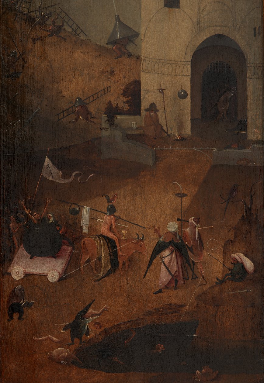 最后的审判》右侧细部（油画） 作者 Hieronymus Bosch