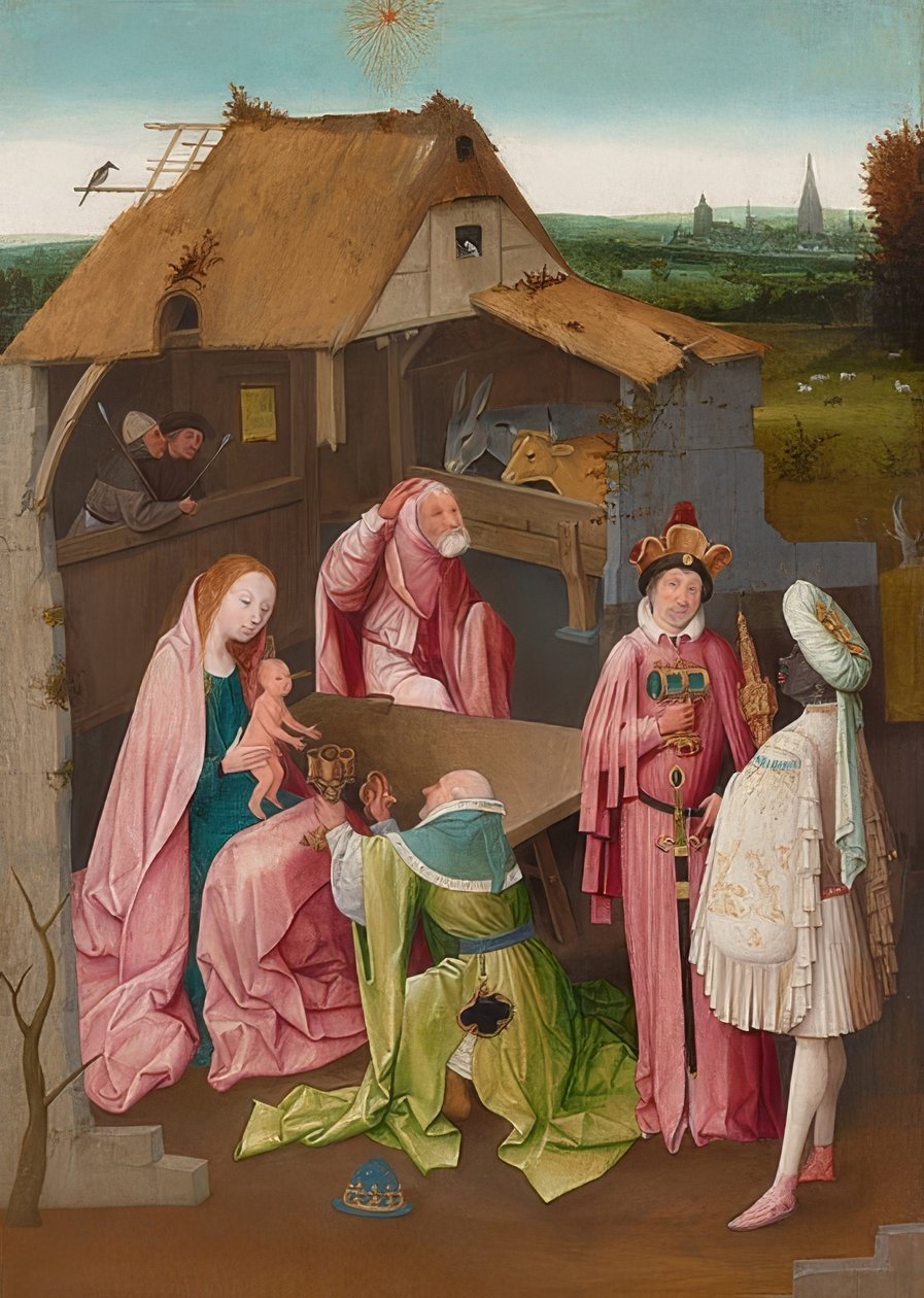 国王的崇拜。约于1490年-1510年 作者 Hieronymus Bosch
