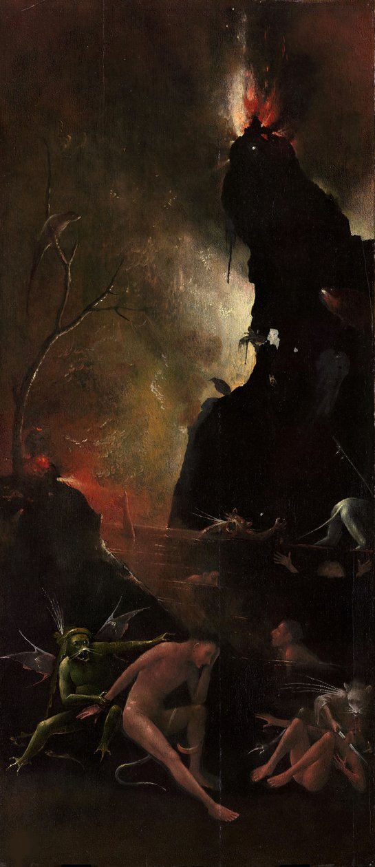 来世的四个愿景，约1490-1510年。 作者 Hieronymus Bosch