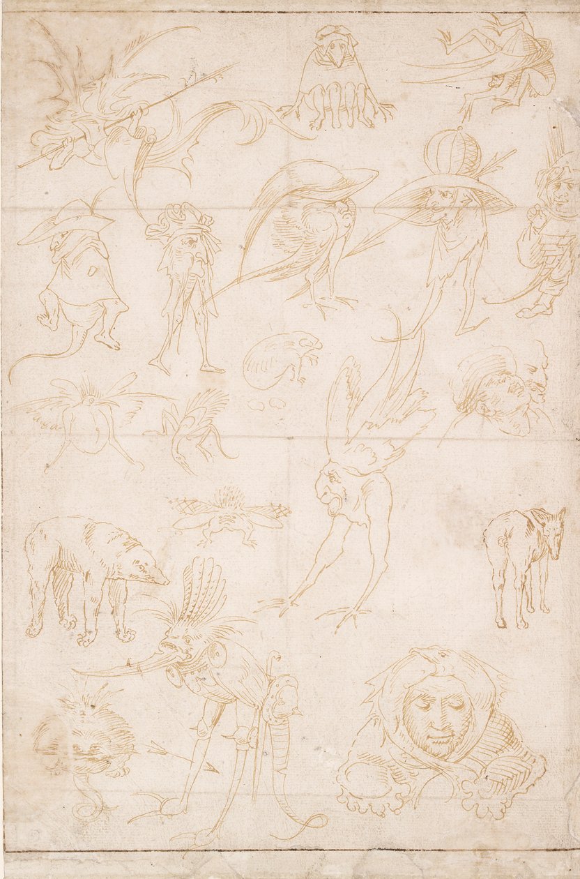 怪诞研究，约1500-1520 作者 Hieronymus Bosch