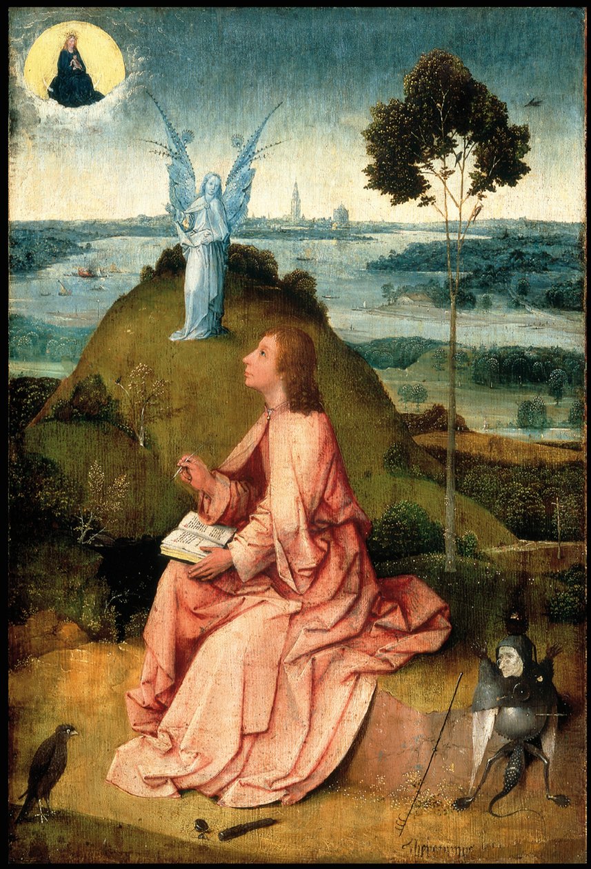 拔摩岛上的传教士圣约翰c。 1505 作者 Hieronymus Bosch