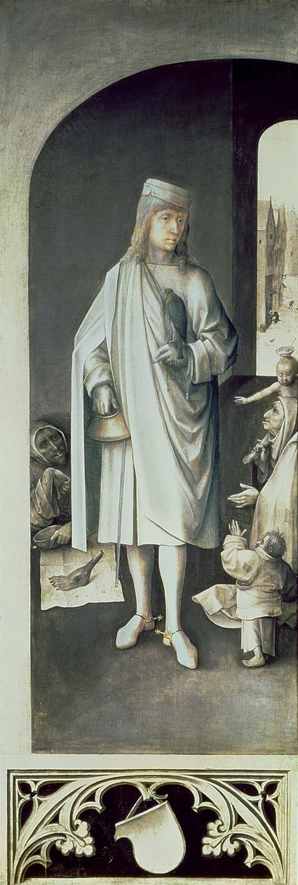 St. Bavo，最后审判祭坛的右翼外观 作者 Hieronymus Bosch