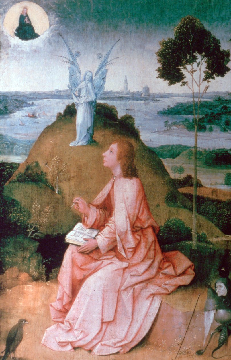 1504-1505年在拔摩岛的福音传教士圣约翰 作者 Hieronymus Bosch