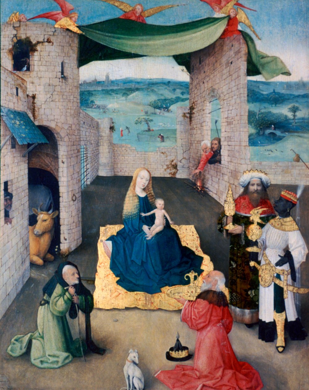 贤士的崇拜，c1490。 作者 Hieronymus Bosch