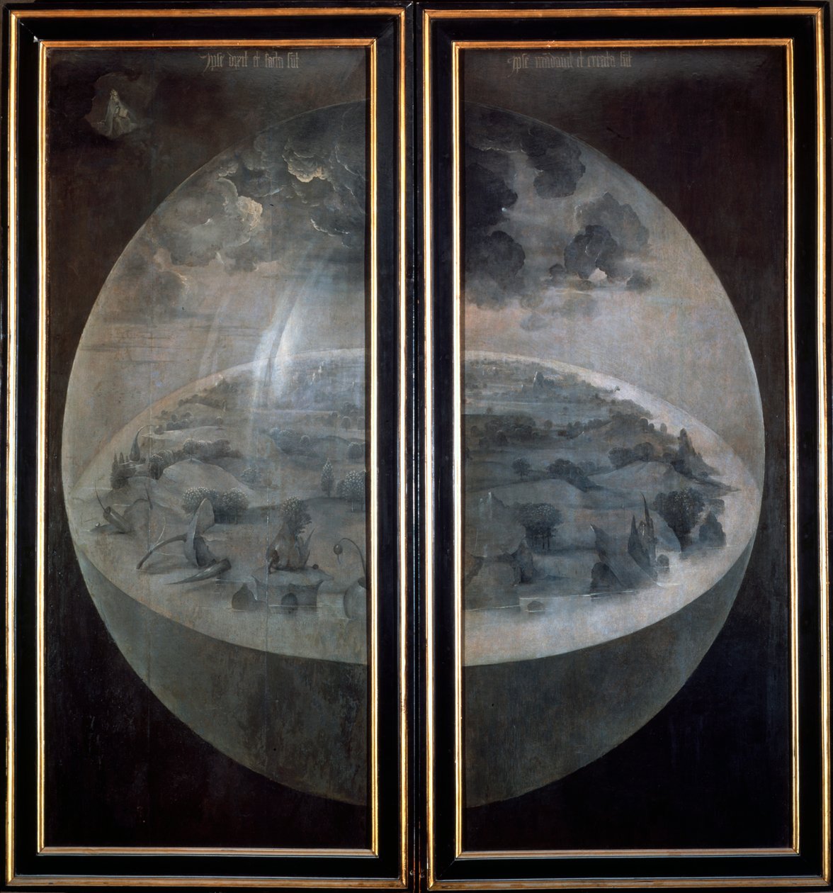 世界的创造，三联画的关门尘世的花园，c1500 作者 Hieronymus Bosch