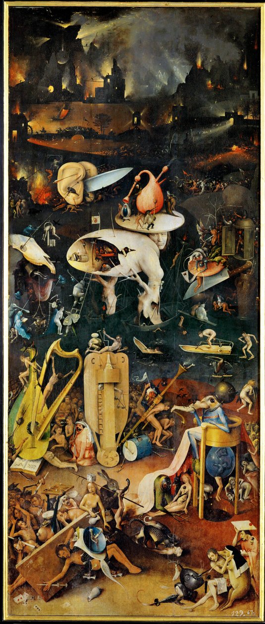 欢乐花园》，三联画，右幅......（木板绘画） 作者 Hieronymus Bosch