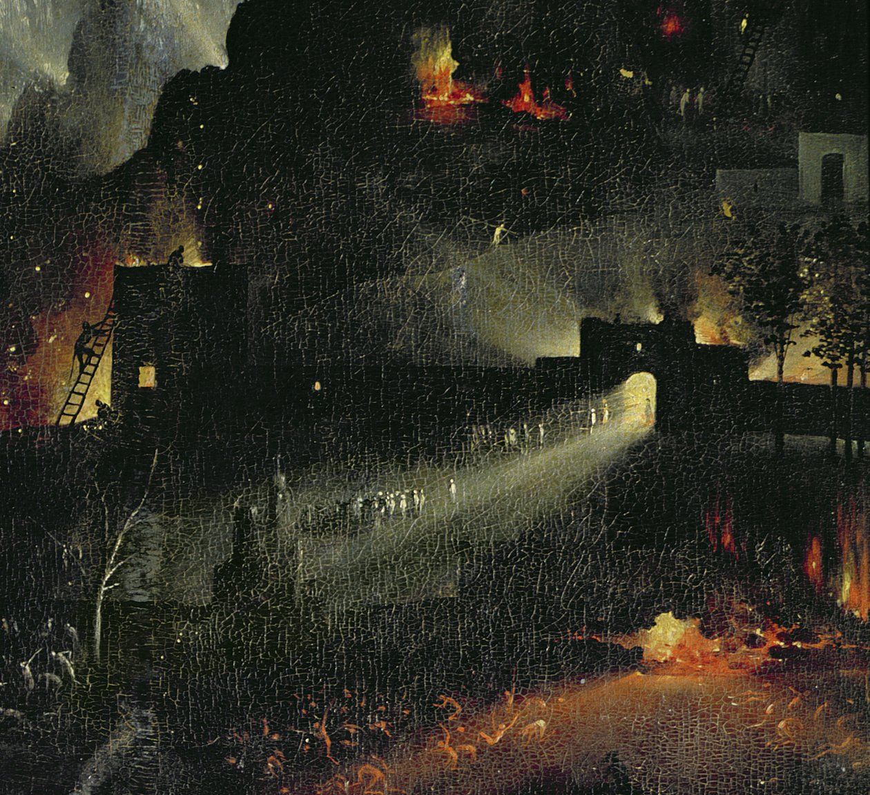 地球欢乐花园，c.1500（3425的细节） 作者 Hieronymus Bosch