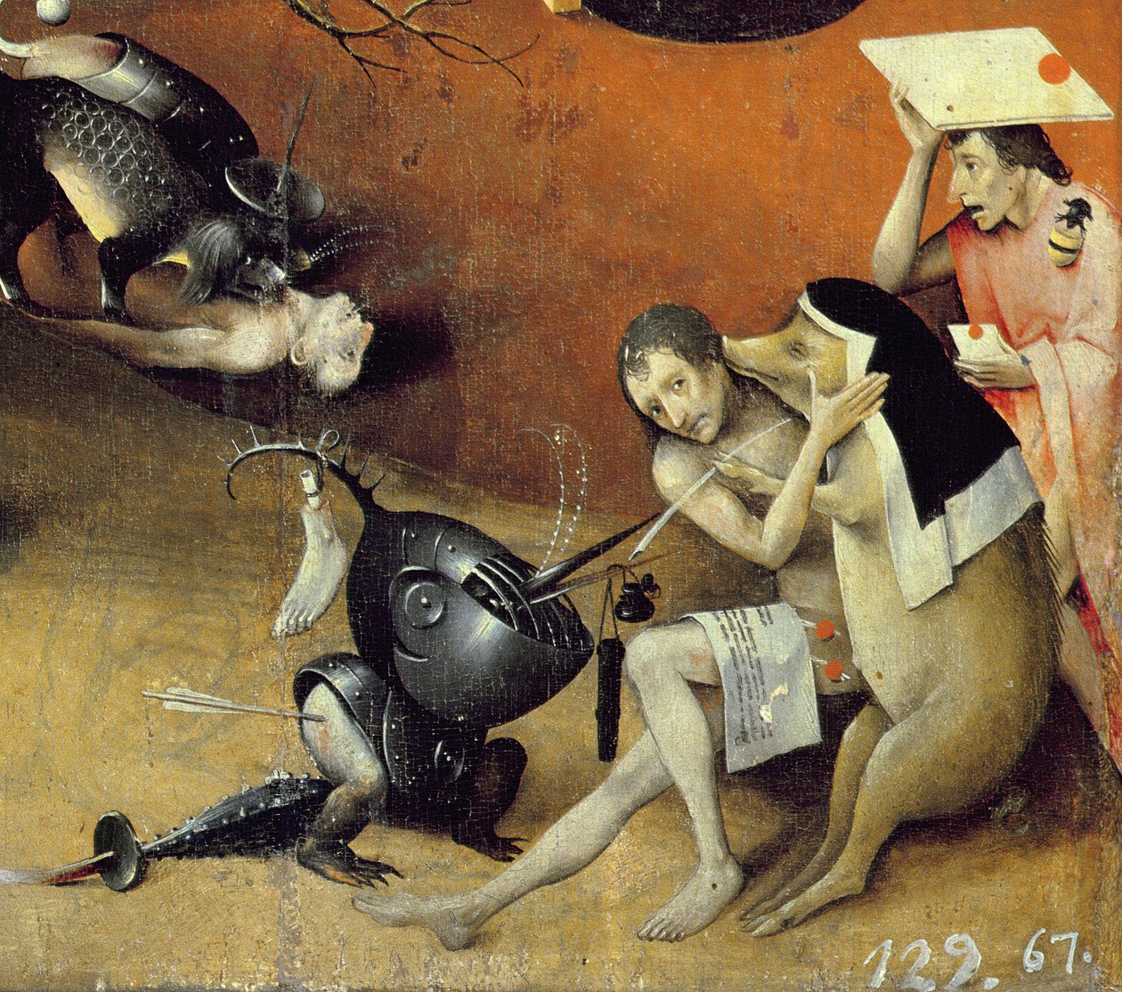 地球欢乐花园，c.1500（3425的细节） 作者 Hieronymus Bosch