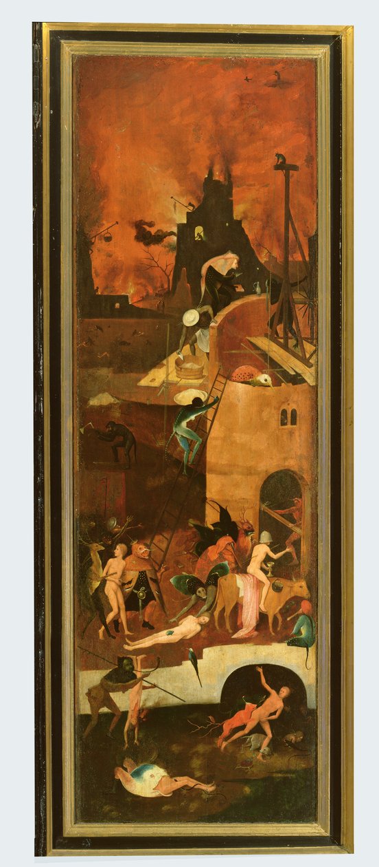海万》：描绘地狱的三联画右翼，约 1500 年（画板） 作者 Hieronymus Bosch