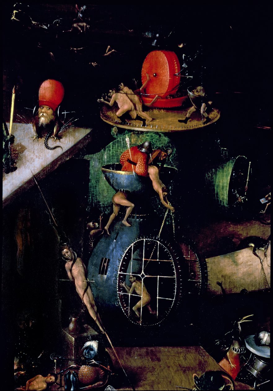 最后的审判（祭坛画）：一个瓮的细节 作者 Hieronymus Bosch