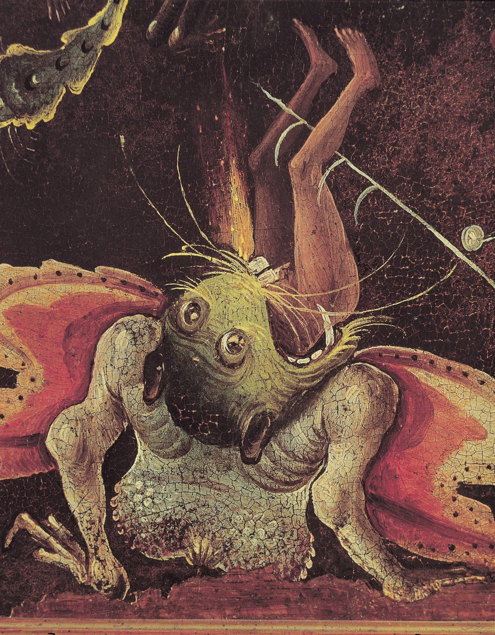 最后的审判》，一个人被怪物吃掉的细节，约 1504 年（油画板） 作者 Hieronymus Bosch